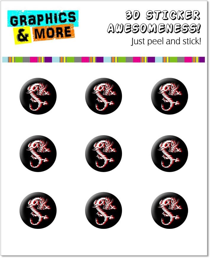 Graphics and More Dragon - Black Home Button Stickers Fits Apple iPhone 4/4S/5/5C/5S, iPad, iPod Touch - Non-Retail Packaging - Clear