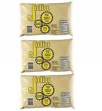 Farinha de Mandioca Brasileira Torrada Julia 1kg | عبوة من 3x1Kg