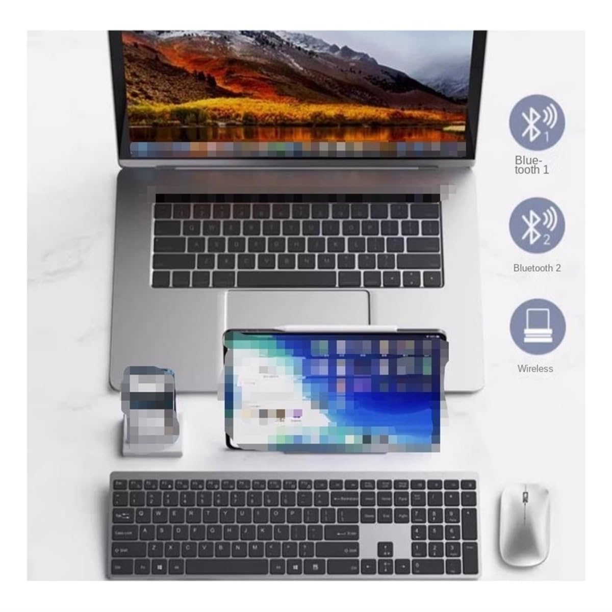 Klawiatura i Mysz do Gier, Bezprzewodowy Zestaw Myszy I Klawiatury Bezprzewodowy Zestaw Myszy I Klawiatury 2,4 GHz Wodoszczelna Klawiatura i Mysz(Black)