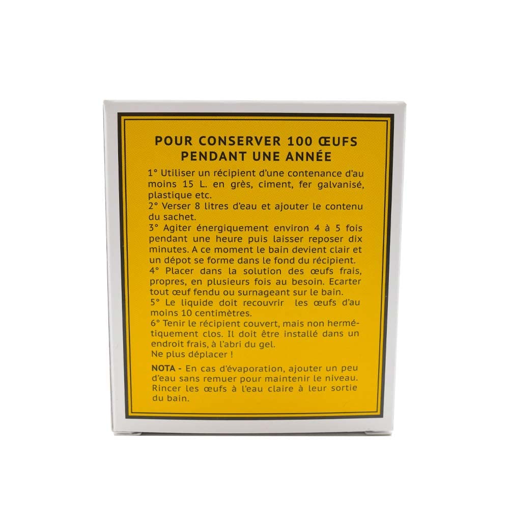 Ovidol – 100 huevos conservados hasta 1 año – Polvo para diluir – Producto patentado – Huevos comestibles después de la conservación – Gallinero – Enclos Poulailler – Made in France (5 cajas + 1