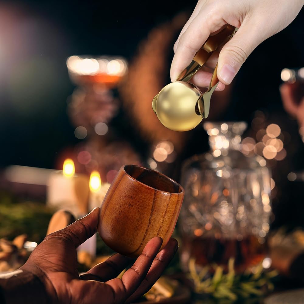 Charred Wooden Bourbon Drinking Glass, Unique Bourbon Gifts, Wooden Old Fashioned Whiskey Glass Gift for Men, Dad, Husband - Image 7