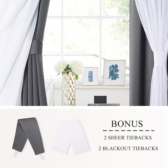 PONY DANCE Double Layer Curtains Bundle Set