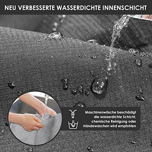 Zvonema Der Grau Wasserdicht Plüschbezug für 2-Stufen-Hundetreppen(Kein Schwamm)