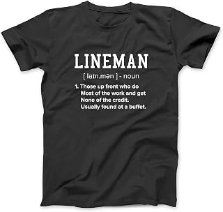 Football Lineman Definition Funny Offensive Lineman for Men T-Shirt Sweatshirt Hoodie Tanktop for Men Women Kids Black