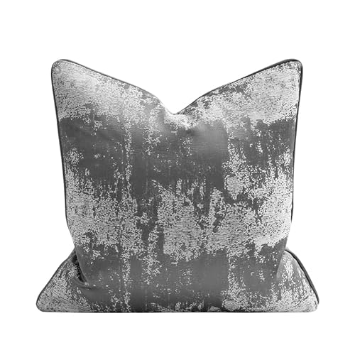 The-Tinoart Silver Grey Throw Pillows Western Super Soft Elegant Modern Splash-Ink Grey Cushion Covers Farmhouse Throw Pillow Cases For Sofa Bed Car Chair, 22 X 22 Inch #TOP8