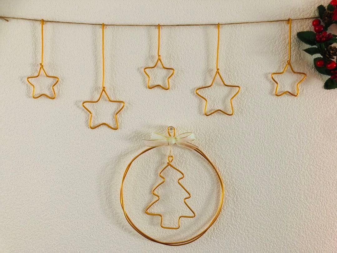 Amazon | ワイヤークラフト ワイヤーアート クリスマス ガーランド 壁