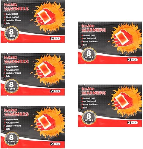 Calentadores de manos para clima frío, parche cálido para cuerpo, manos, hasta 8 horas de calor, almohadillas de calor desechables de larga duración