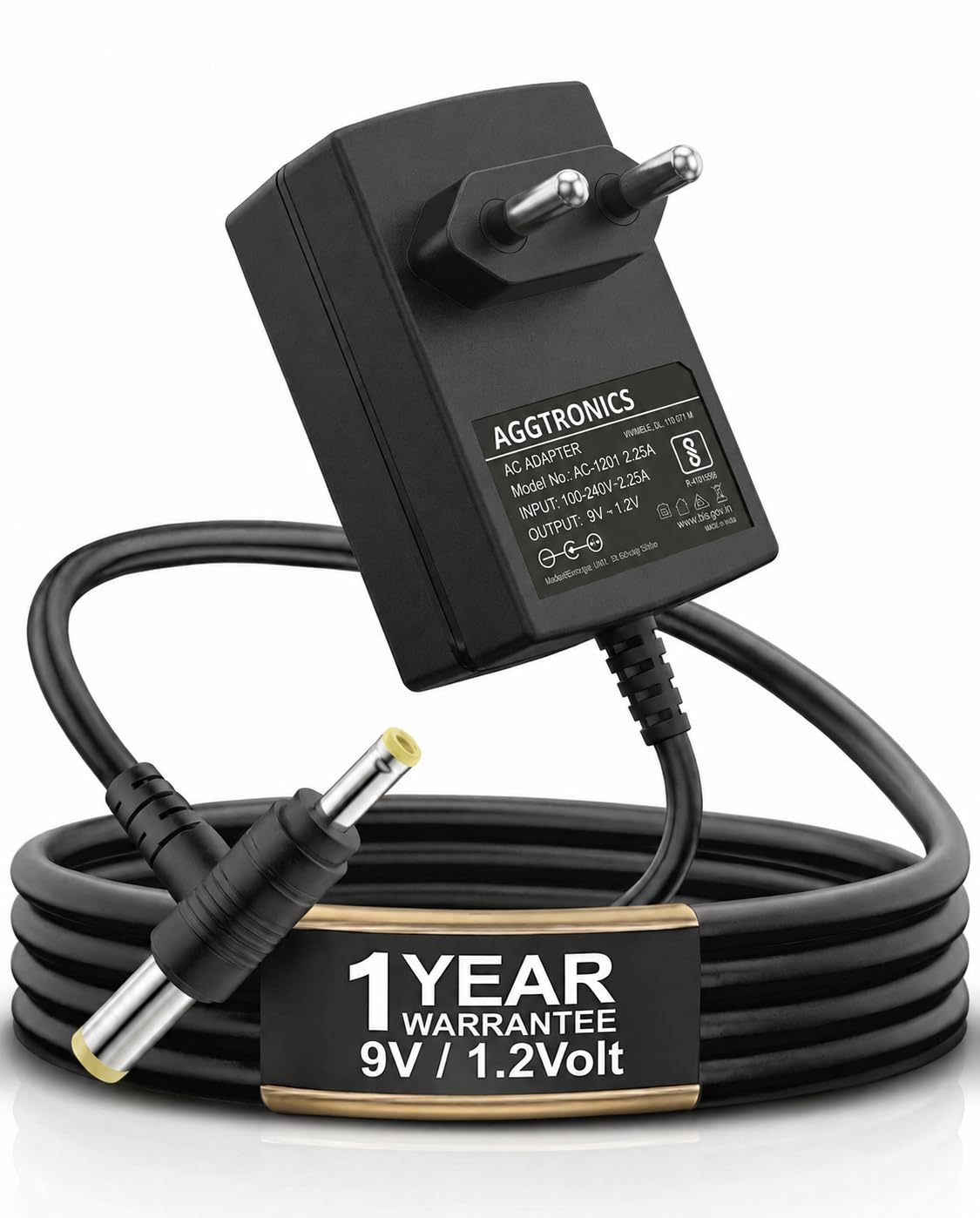9v 1.2amp adapter compatible with tp-link router power supply. 9 volt adapter compatible with tp link d-link, mercusys, tenda, netgear router. dual pin adaptor