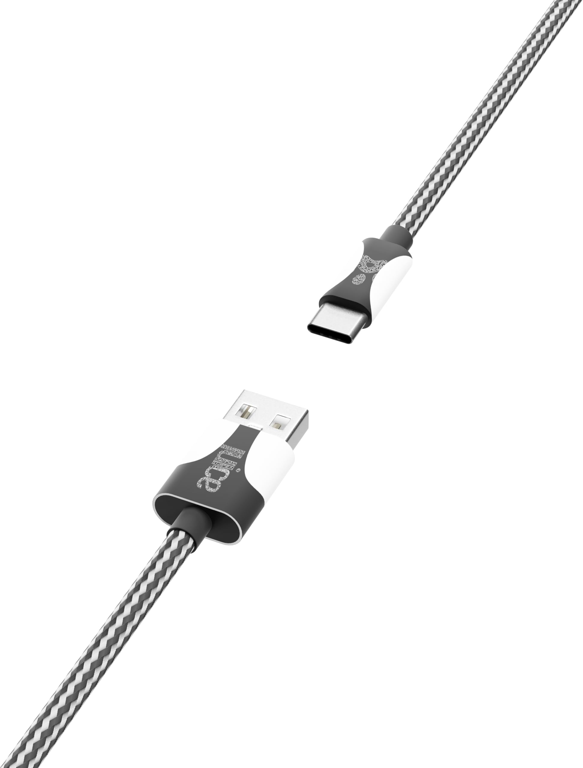 Juice Animals Braided USB-A to USB-C Charging Cable 2m, Fast Charge & Data Sync Lead Compatible with iPhone 17 Range, Galaxy S24 Series, Pixel 9 & Other USB-C Devices – Giant Panda