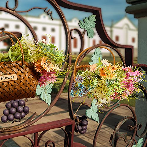 6 Bundles Faux Flower Faux Daisy Plant Faux Daisy Silk Flower Outdoor Faux Wildflowers Multicolor Bouquet For Indoor Outside Home Garden Decor, Arrangement And Wedding Bouquet #TOP6