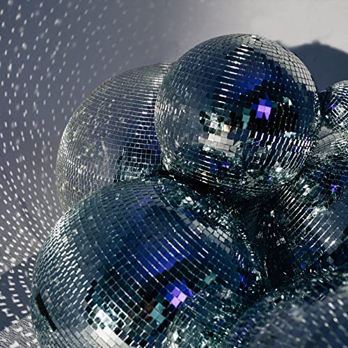 8 Pieces Mirror Disco Ball Glass Mirror Reflective Silver Ball Decorations Hanging Disco For Disco Theme Party Decorations Disco Stage Club School Home Decor #TOP6