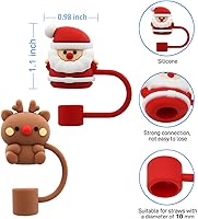 Vista 2 de Tapa de popote para copa Stanley, cubierta de popote de silicona compatible con vaso de 30 y 40 onzas con asa, tapas de puntas de popote