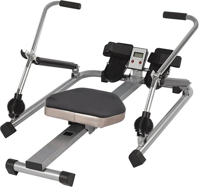 Vogatore domestico Resistenza regolabile 15-55 kg vogatore con monitor LCD e supporto a 360° per esercizi aerobici a casa