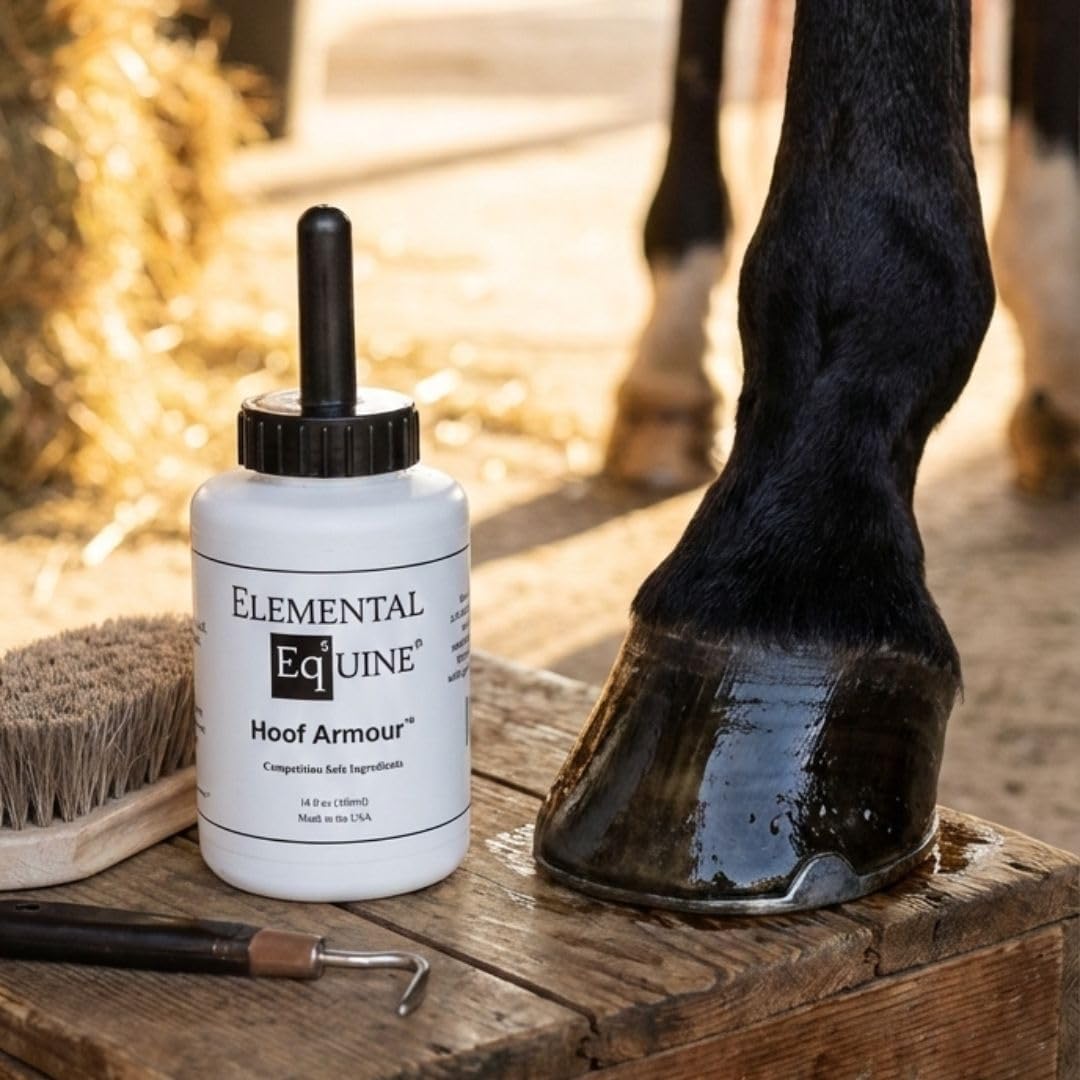 Elemental Equine Hoof Armour Dressing for Horses - Conditions and Retains Natural Moisture While Protecting Against External Elements