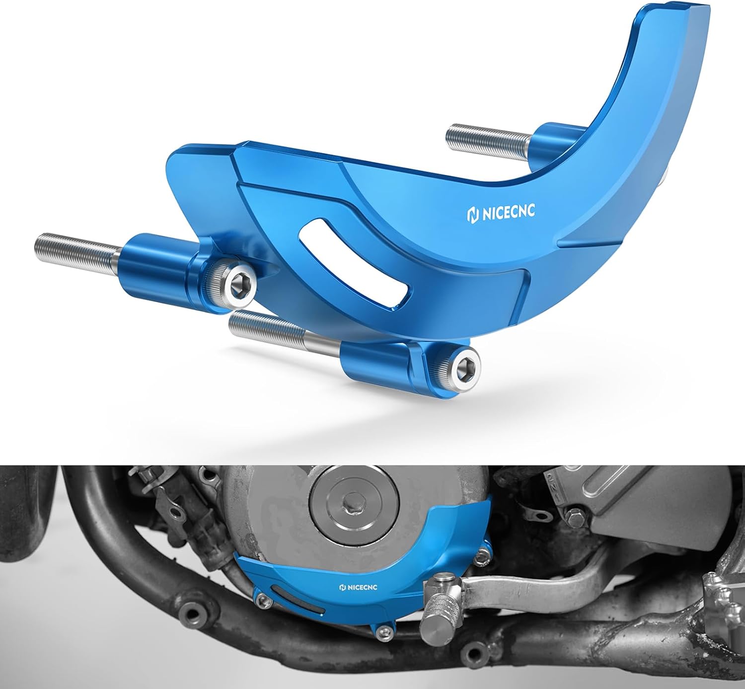 NICECNC Blue Ignition Stator Guard Compatible with Suzuki DRZ400 DRZ400S 2000-2024 DRZ400SM 2005-2024 See Fitment CNC-machined gnition Clutch Case Covers