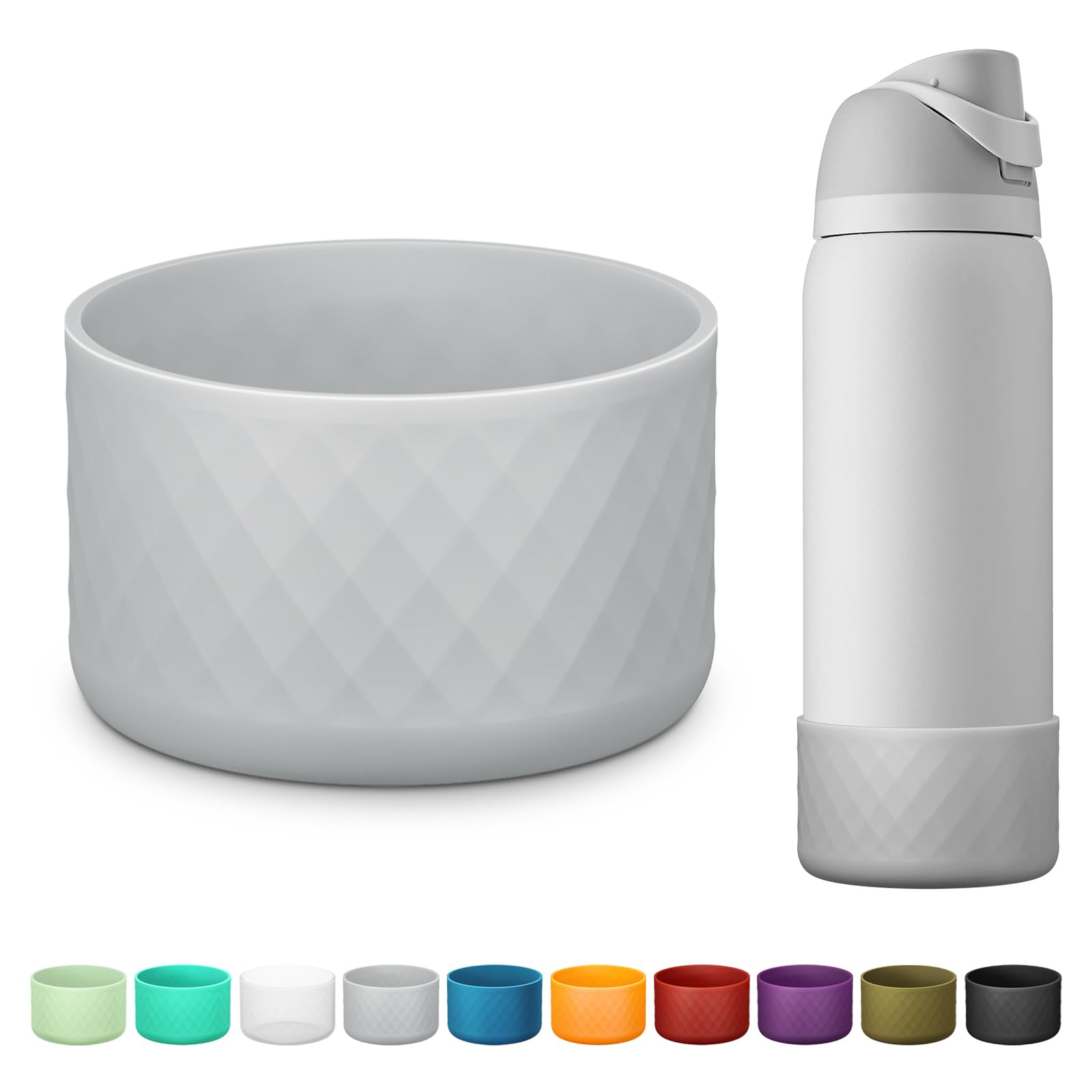 Silicone Boot for Owala Water Bottle 24 oz 32 oz 40 oz, Anti-Slip Protective Sleeve for FreeSip/Twist/Flip Stainless Steel Water Bottles Accessories