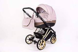 Saintbaby Retro Cochecito de Bebé Trio Silla de Coche Grupo 0 Plus Isofix 3en1 2en1 4en1 Princess Paris Powder Kiss 3in1 con Silla de coche