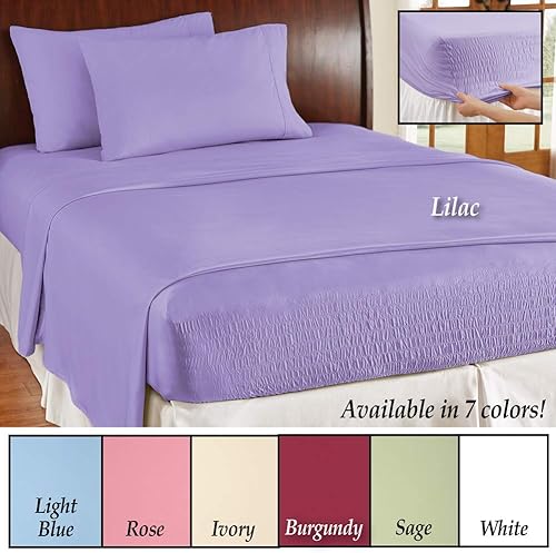 Miniatura 4 de Collections Etc Bed Tite - Juego de sábanas de microfibra suave, incluye sábana encimera, sábana bajera y 2 fundas de almohada, color salvia, tamaño