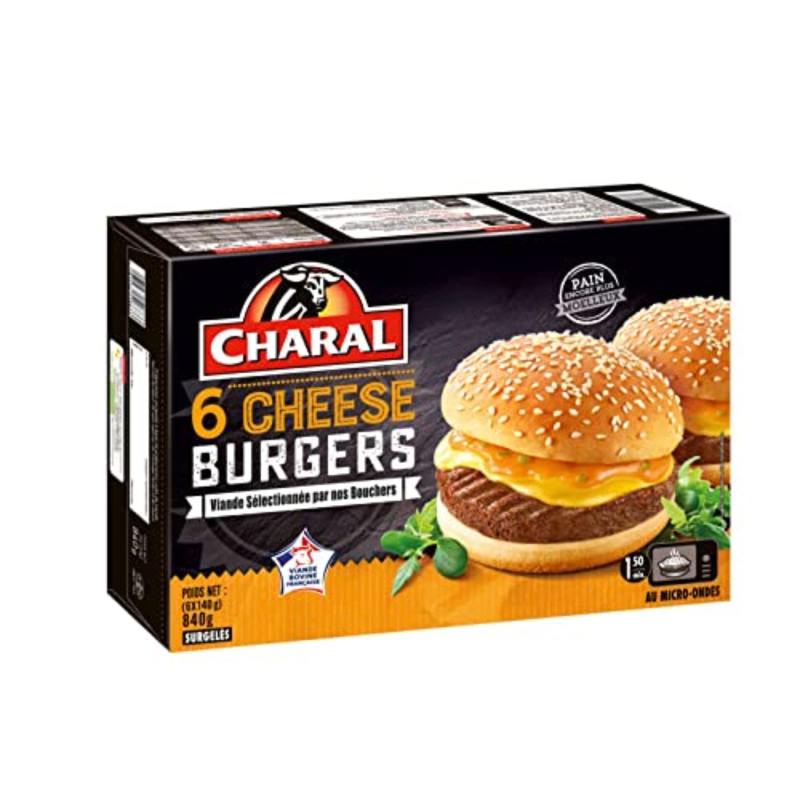 Charal 6 Cheese Burgers 840g (Surgelé)
