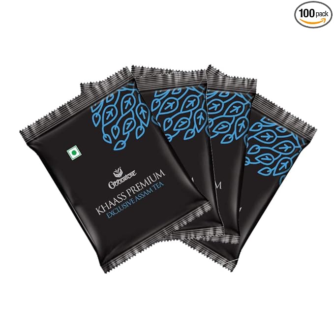 Goodricke Khaass Premium Exclusive Assam Tea Bags (100 Tea Bags) - 100% Assam Chai with Golden leaves | Premium Tea | Assam Tea Bags 100 Pieces | 100 Tea Bags