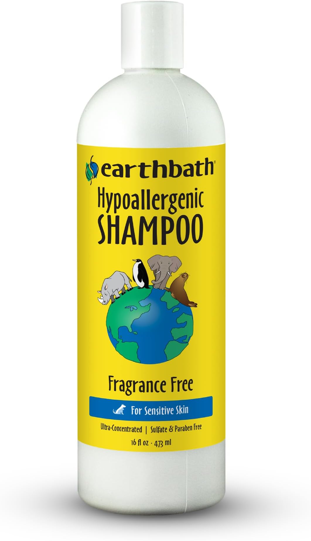 Natural Hypo Allergenic Shampoo, 16 Oz