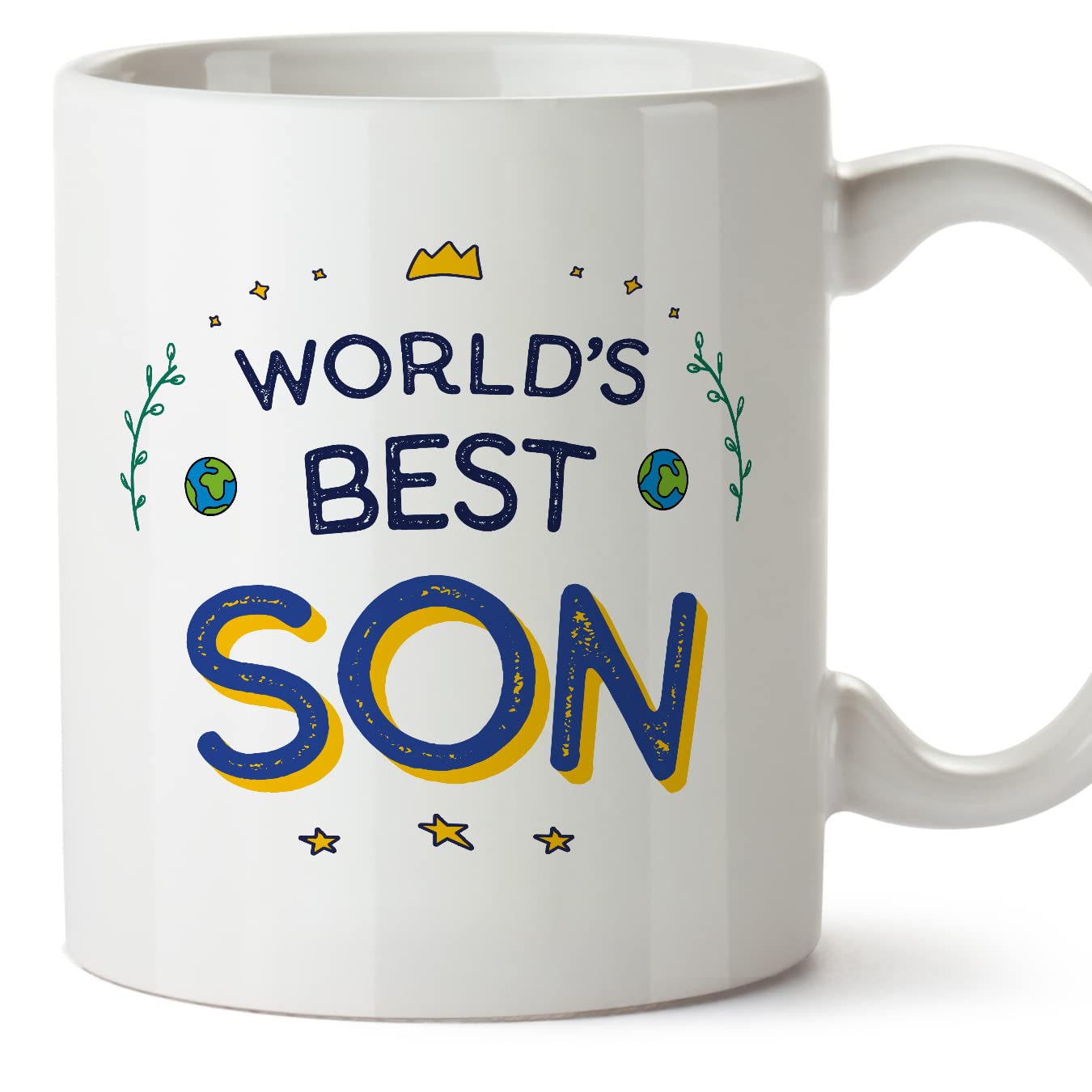 MUGFFINS Son Mug - in English - World's Best - Funny Gift - Ceramic 11oz Mug