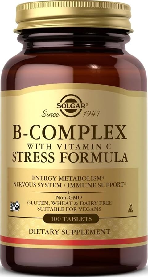 Solgar B-Complex con Vitamina C I Sabor Vainilla | 100 Comprimidos