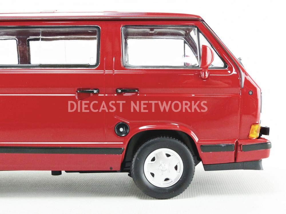 Norev Miniatur Auto 1:18 kompatybilny do oryginalnych Volkswagen T3 Bus Red Star 1992 Rot 188542- Model