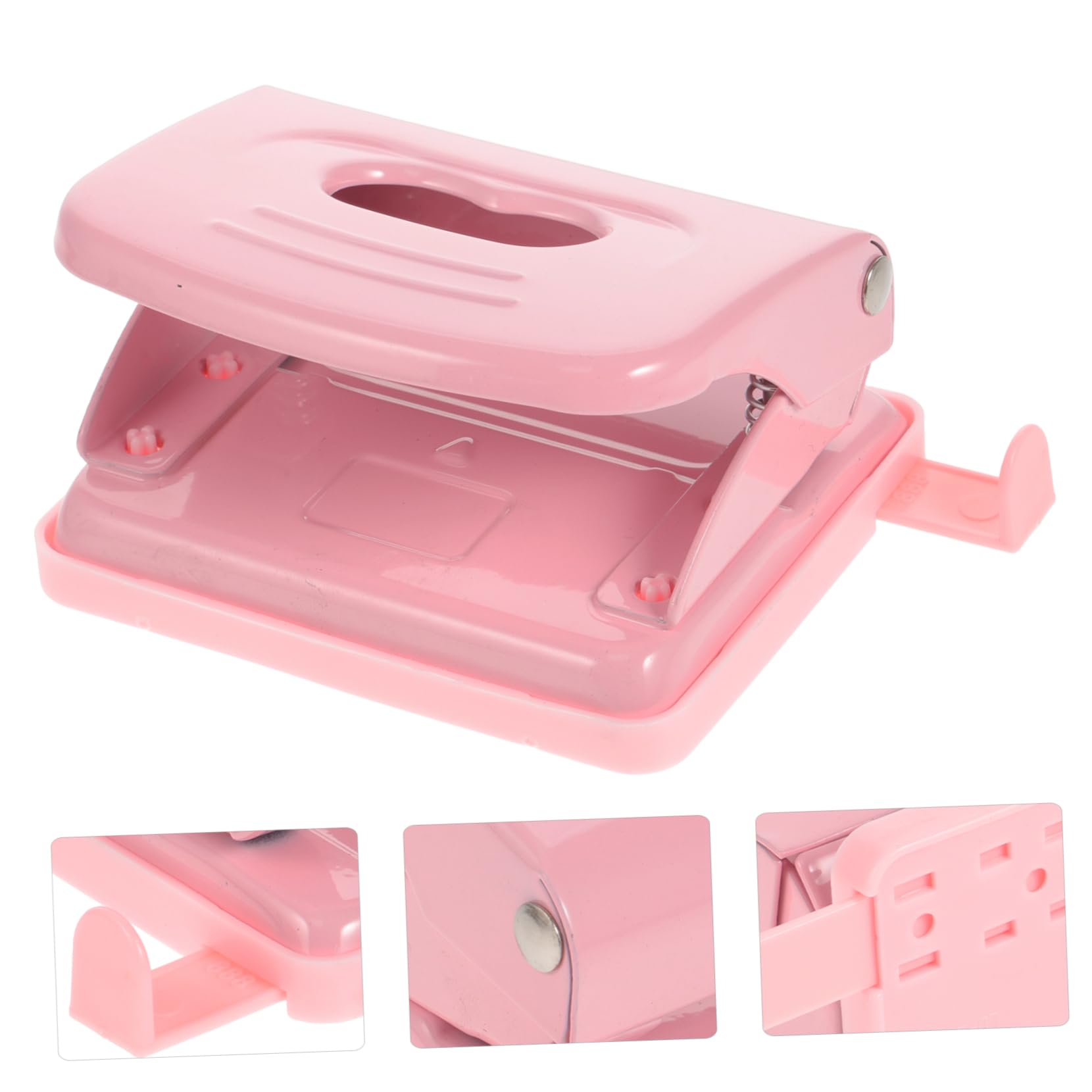 SHINEOFI 3pièces Perforateur à Papier Manuel Plastique Outil De Perçage Pour Bureau Puncher à Double Trou Pour Planificateurs Et Macarons