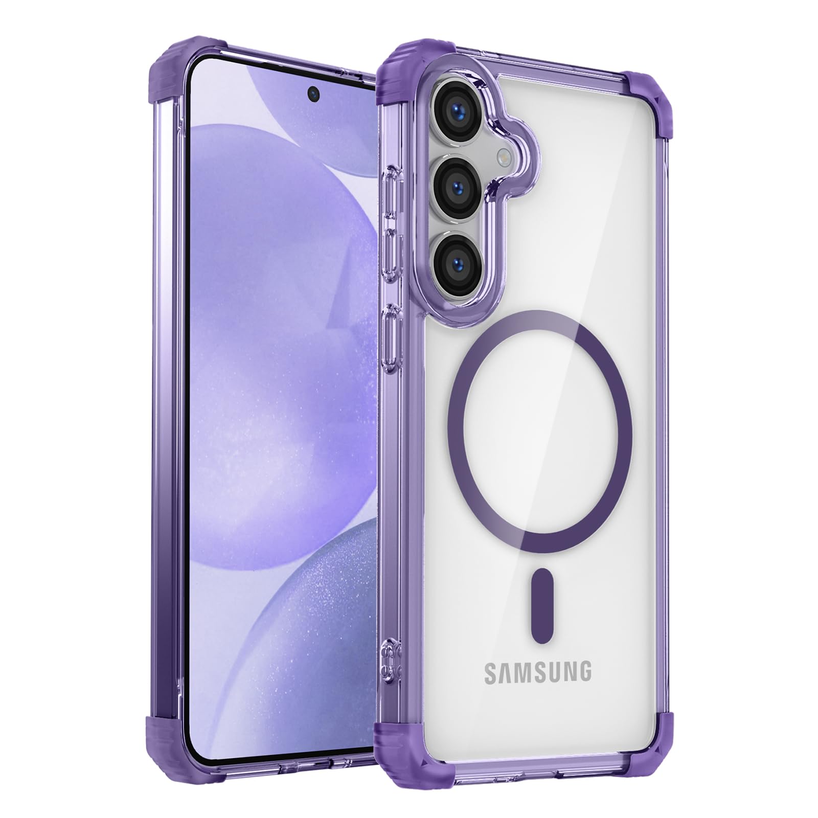 Funda magnética para Samsung Galaxy S25 Plus YOUULAR morada 8