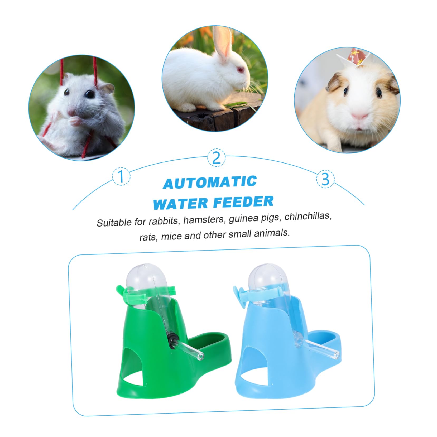 Abaodam Strong Craftsmanship Pet Water Fountain Dispenser Automatic Waterer for Small Animals