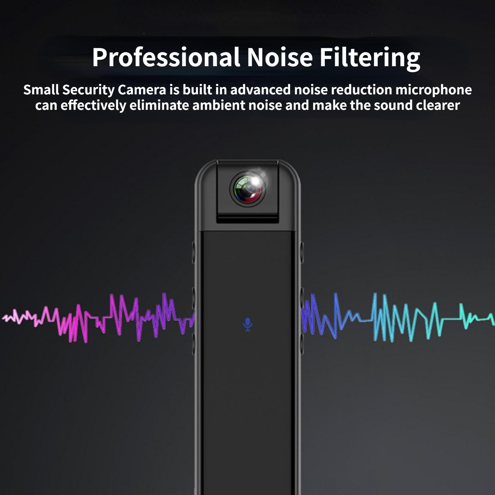 Mini Cámara de Cuerpo Grabadora de Video, Cámara Pequeña Desgastada WiFi Cámara de Cuerpo de Policía con Lente Giratoria de 180 ° y Clip, 1080P HD Cámara de Seguridad Portátil