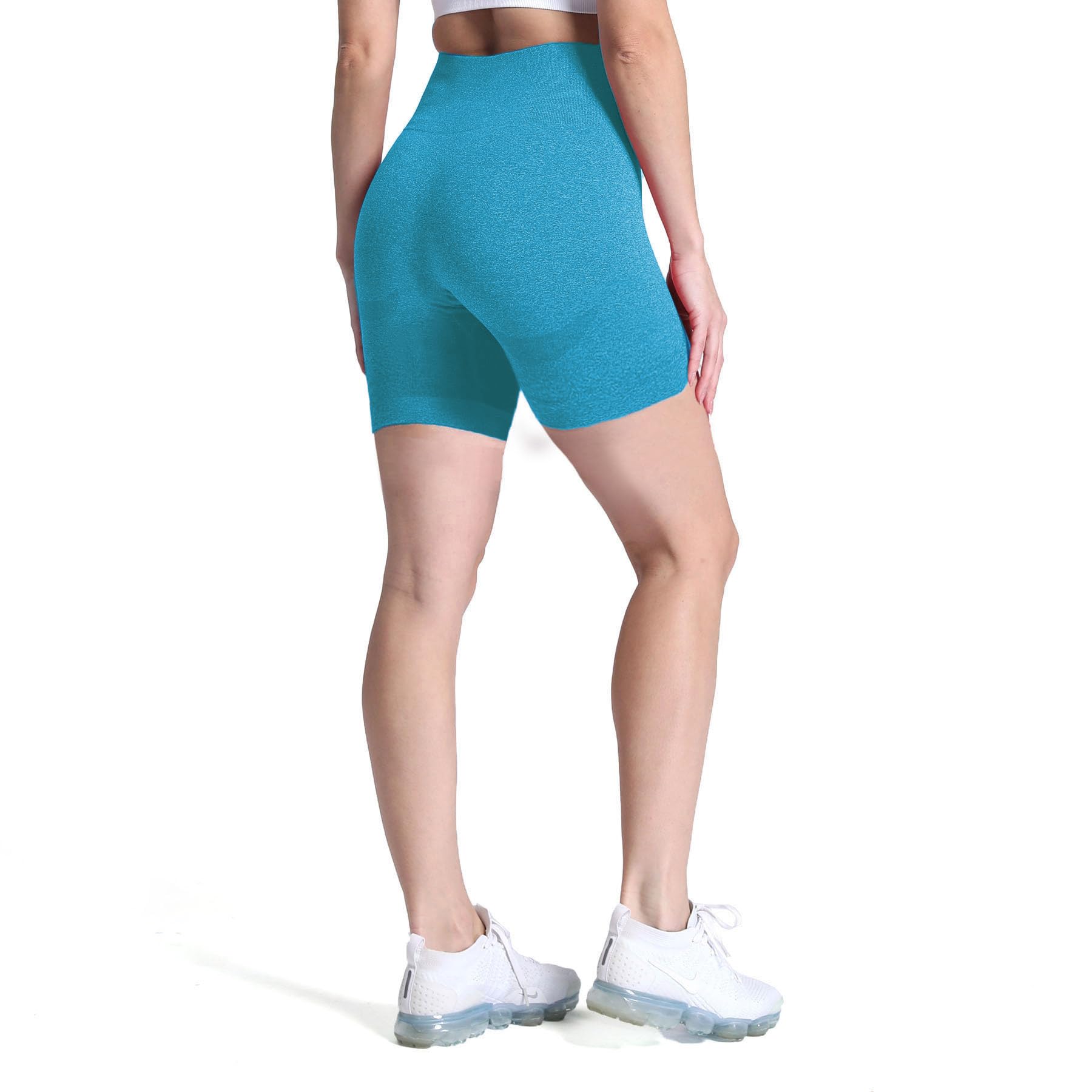 Aoxjox Contour Seamless Shorts for Women High Waist Workout Gym Biker Booty Running Yoga Short