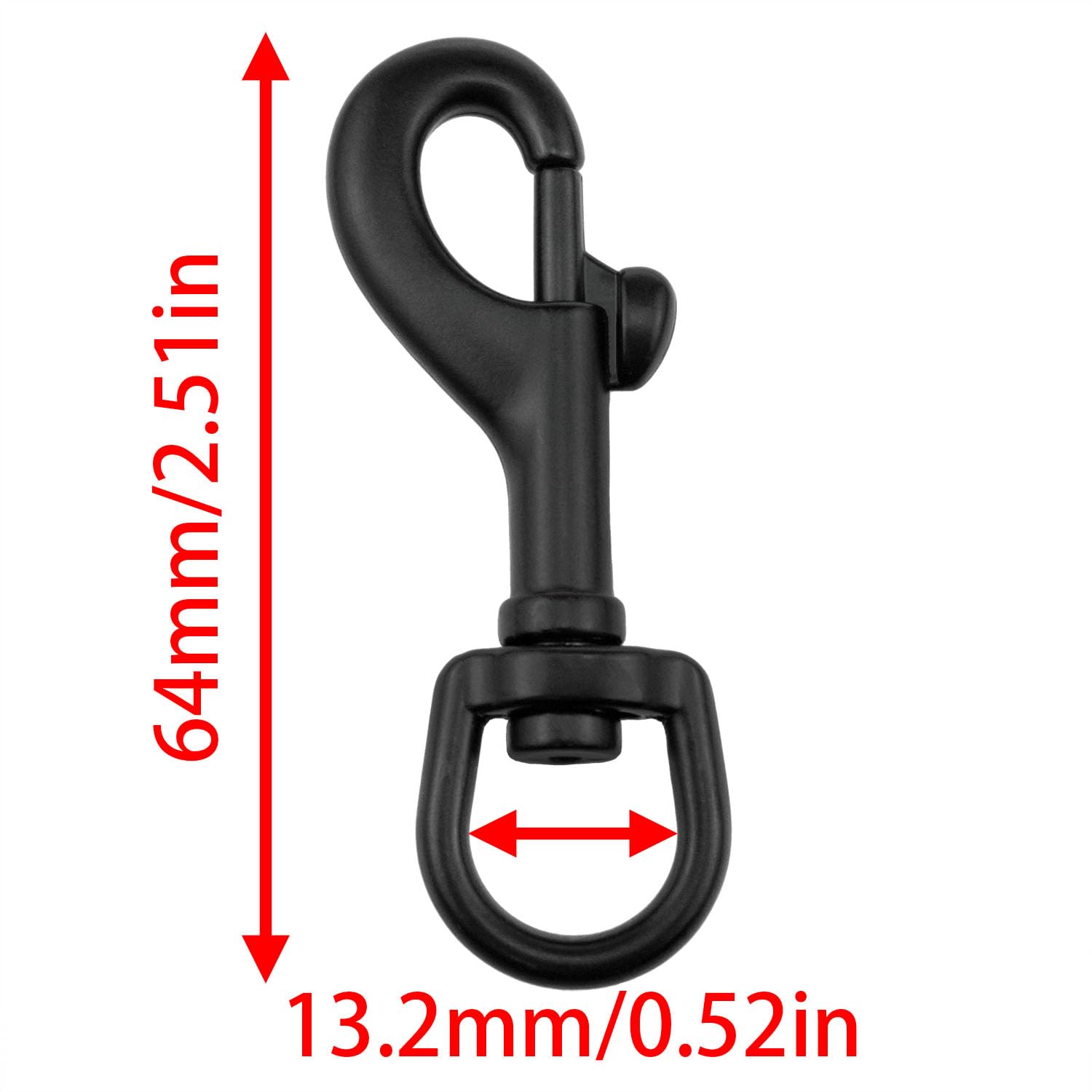 4 Pack 2.5 Inch Flag Hooks, Black Swivel Eye Bolt Snap Clasp