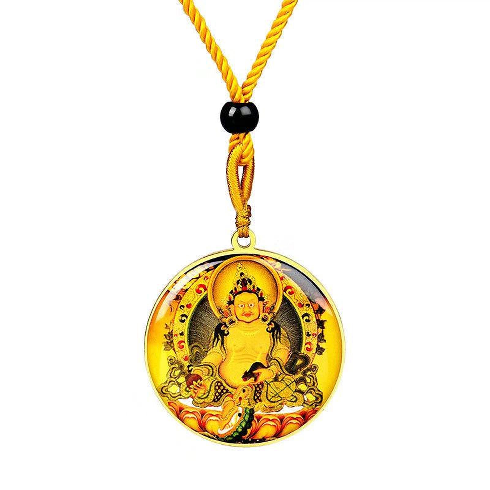 Exorciser le mauvais esprit statuette bouddha bonne chance jaune