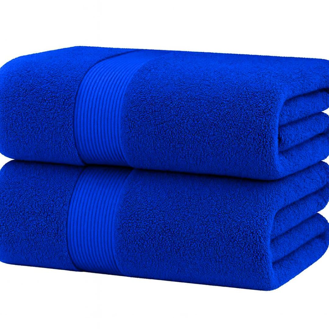 Diamond Tex Premium Extra Large Bath Sheet (90x180 cm–600 GSM) 100% Egyptian Cotton towels bath sheet, Ultra Soft jumbo bath sheets towels extra large Quick Dry big towels (1 Pack, Navy Blue) — image 1