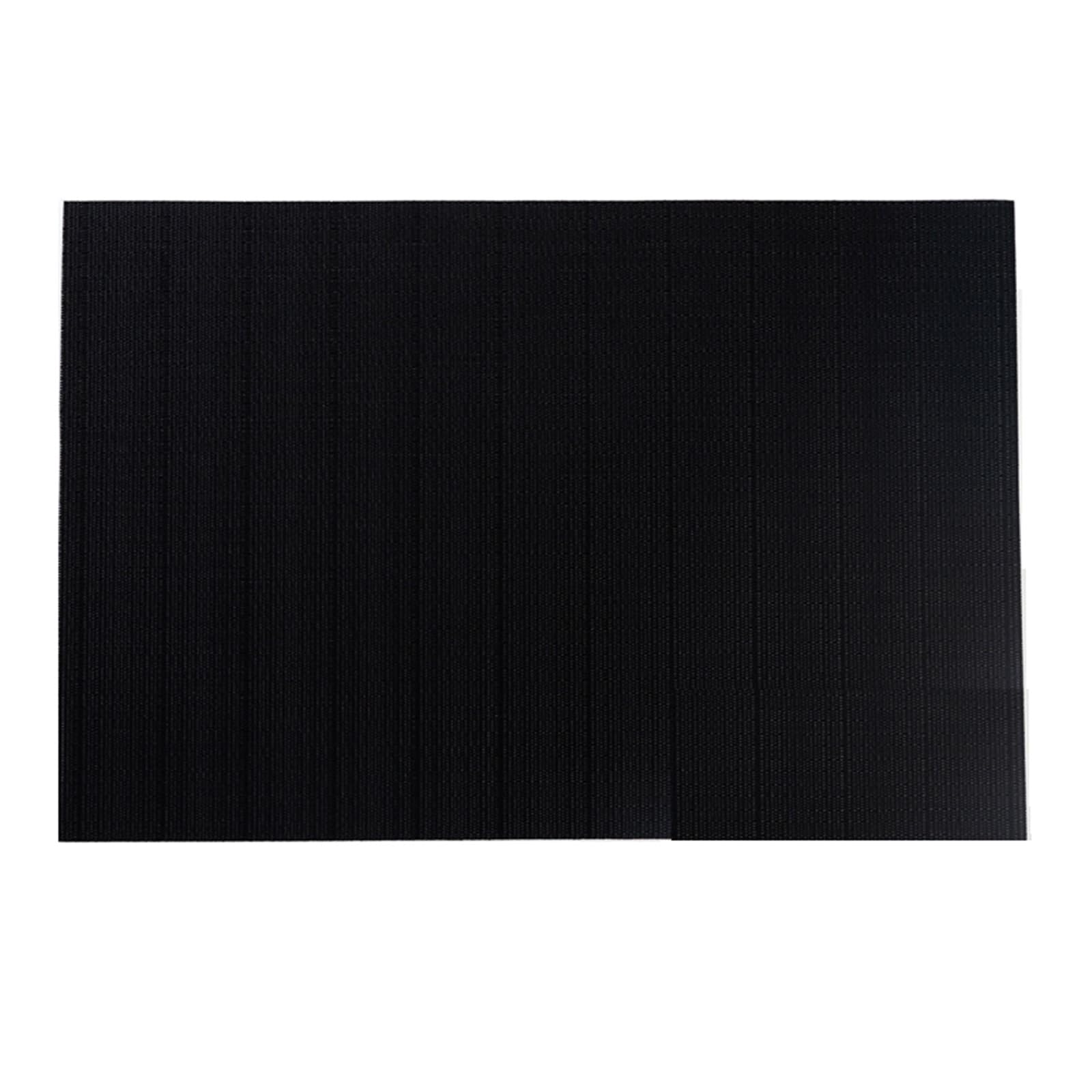 Sets de table tissés noirs 30 x 45 cm à rayures pour table de cuisine moderne