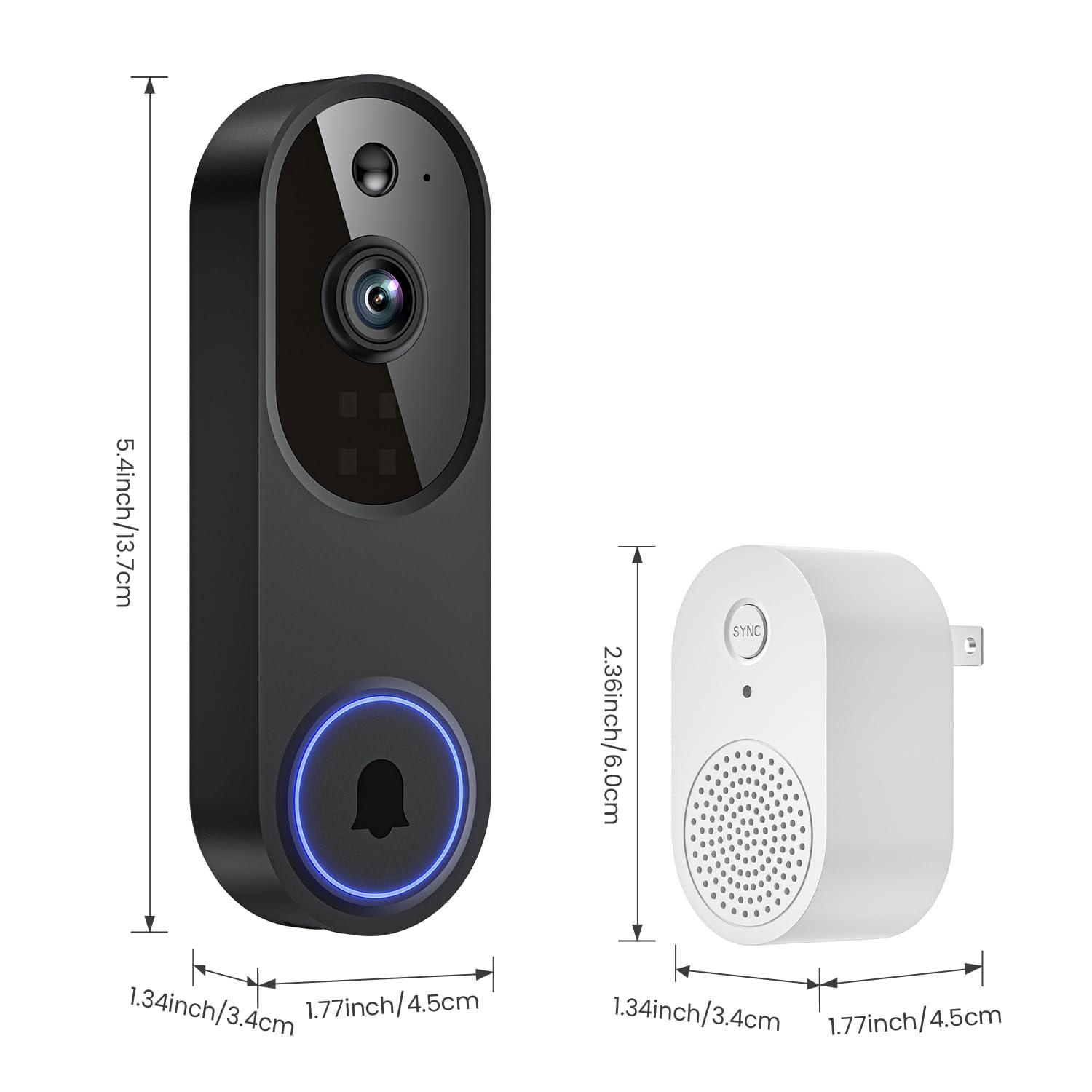 1080p Smart Video Doorbell Camera with AI Motion Detection Night Vision Cloud Storage 2 Way Audio Battery Powered — view 9