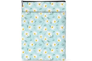 Daisy Pattern Book Zipper Pouch: Safeguard Your Literary Treasures