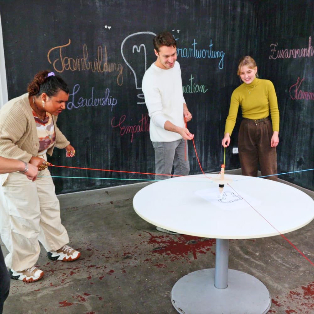 XXL Kreiselzeichner Teambuilding Kooperationsspiel Lernspiel Gruppenspiel Strippenzieher Interaktions-Zeichenspiel (bis zu 20 Personen)