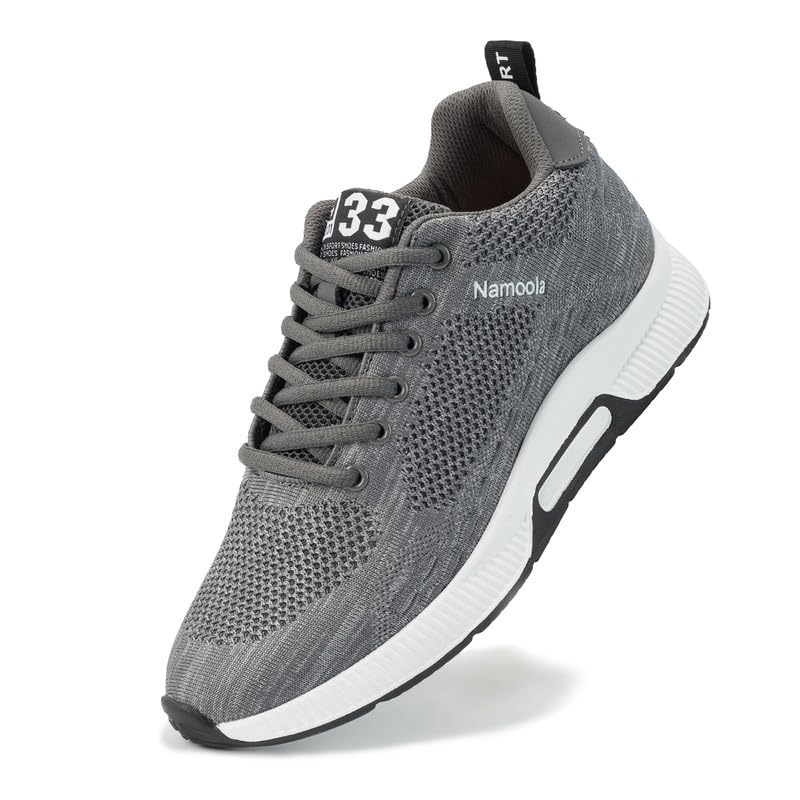 Image of Men's Invisible Height Increasing Elevator Shoes Lightweight Sport Shoes Height-Boosting Non-Slip Sneakers 2.4'' Taller