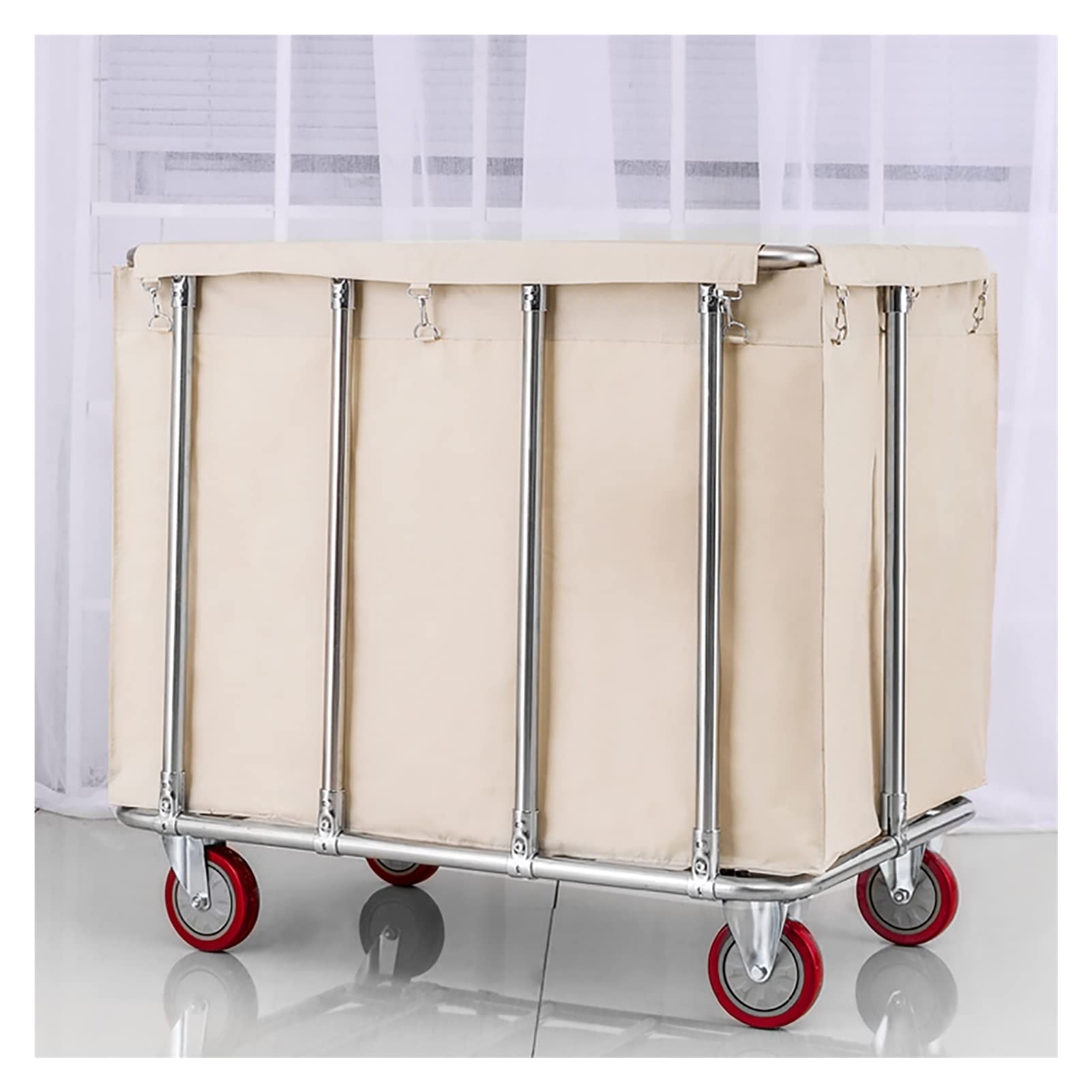 Buy CRIULYOO Heavy Duty Laundry Cart Folding Commercial Laundry Basket