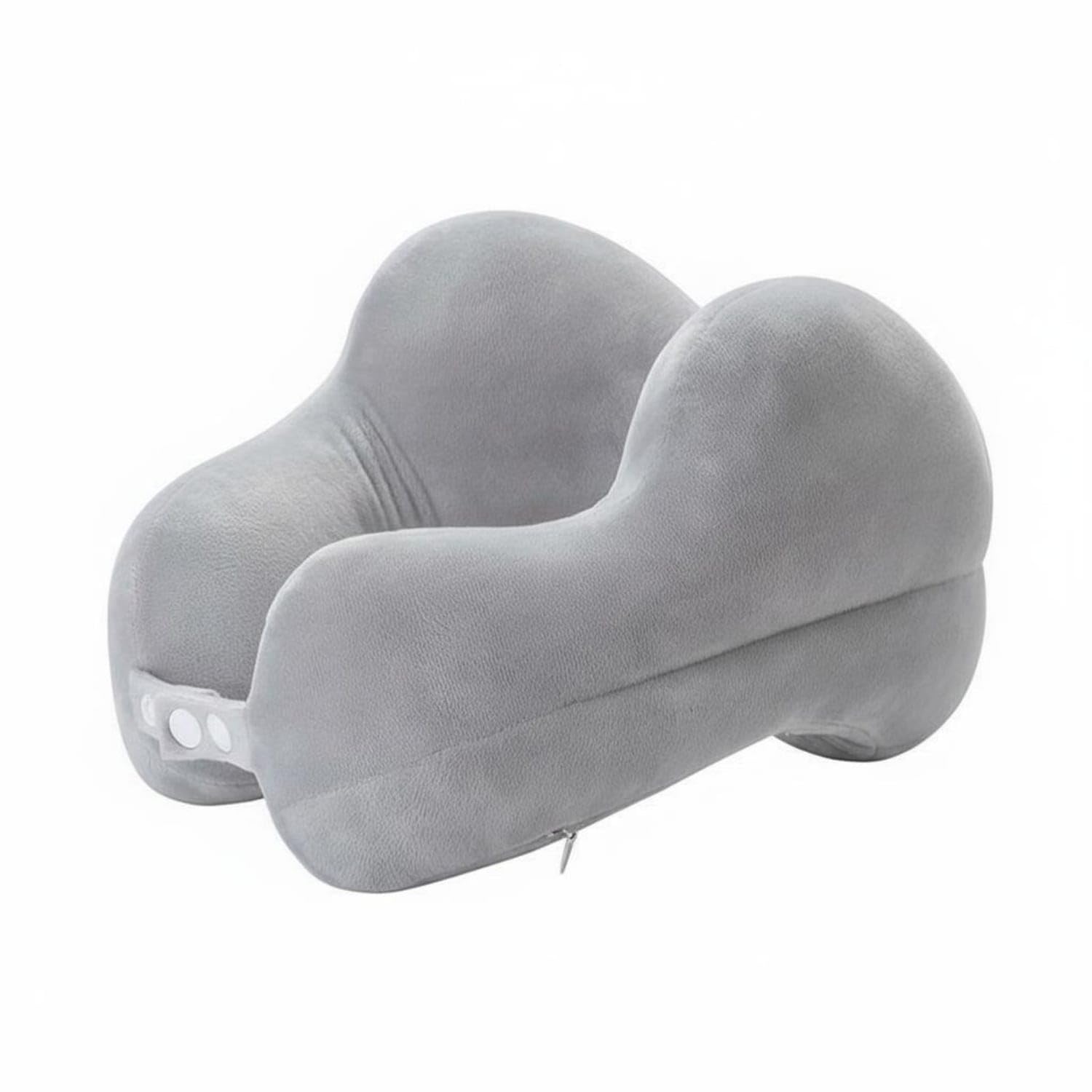 APIRILY Lightweight U-Shaped Travel Pillow Breathable U-Shaped Neck Pillow Slow Rebound Ergonomic Neck Cushion Washable Cover for Travelers, Commuters, Office Workers, Train, Car, Silver-image-48