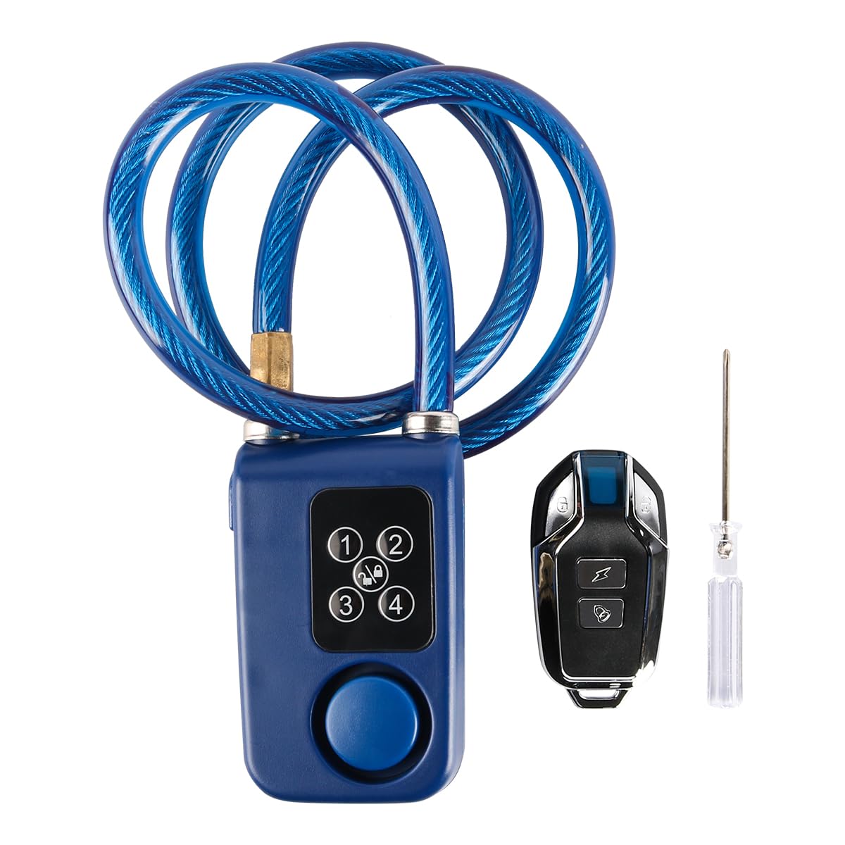 VOANZO Bicycle Electric Car Smart Lock Remote Control Code Alarm Lock for Enhanced Security and Convenience 80cm/31.5in Cable