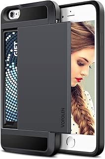 Vofolen Case for iPhone 6 Case iPhone 6S Case Wallet Cover Impact Resistant Protective Shell Shockproof Rubber Bumper Case Anti-scratches Hard Cover Skin ID Slot Card Slot Holder for iPhone 6 6S Black - coolthings.us