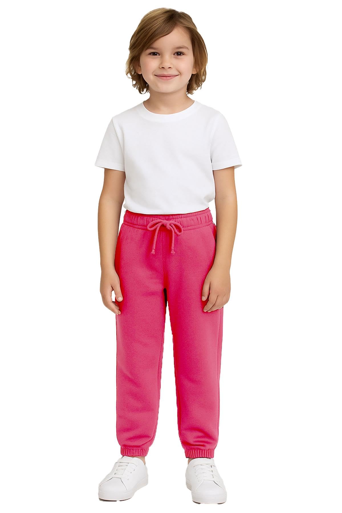 A2Z 4 Kids Fleece Joggers Tracksuit - Fleece Trouser Pink 13