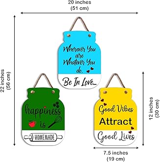 Sehaz Artworks Wall Decor for Living Room |Wooden Wall Hangings for Home Decoration | Home Decor Items for Living Room | Wall Art | Decorative Items for Home | Good Vibes only