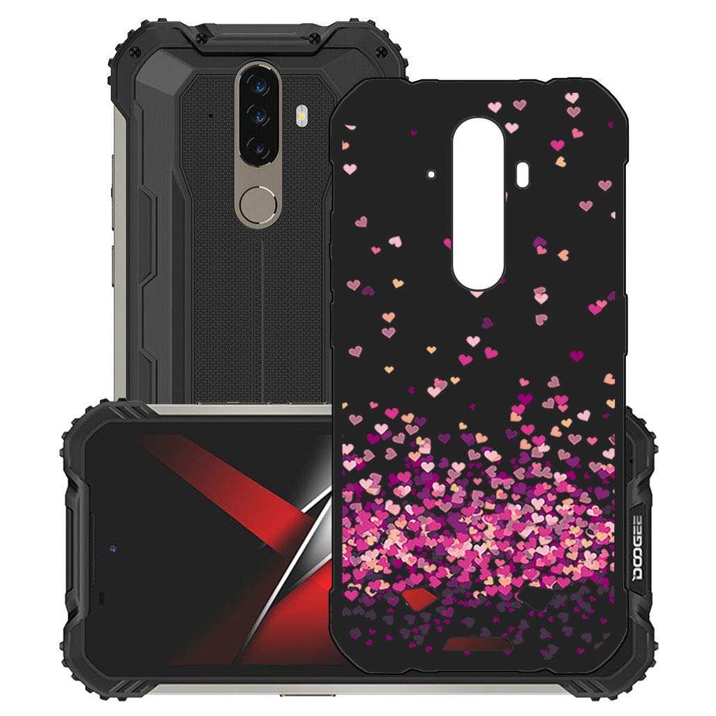 ZXLZKQ per Doogee S58 PRO (5.71 Pollici) Cover + [1 Pezzo di Protezione Schermo Vetro temperato], Custodia Protettiva in Silicone Morbido Bumper TPU Clear con Antiurto e AntiGraffio - DUO5