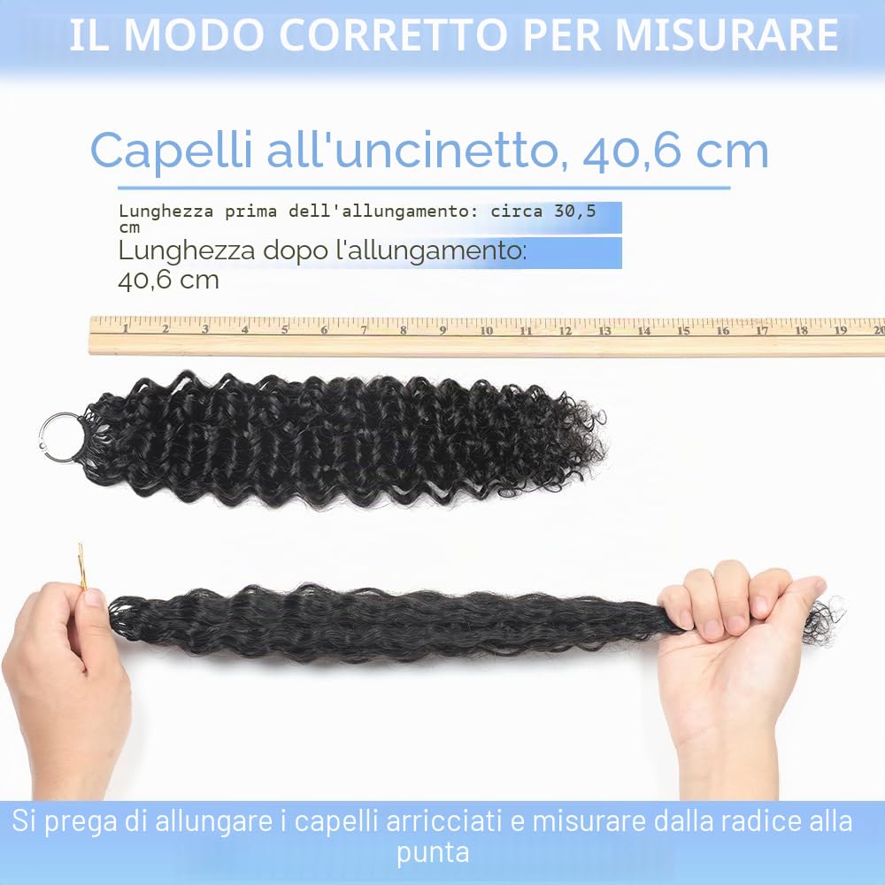 Renyarch Miracle Deep Wave Mini Knots Crochet Human Hair Bundles for Black Women 20 Pollici Crochet Human 200g 160c Black Water Wave Wet and Wavy Invisible Knotless Curly Extensions