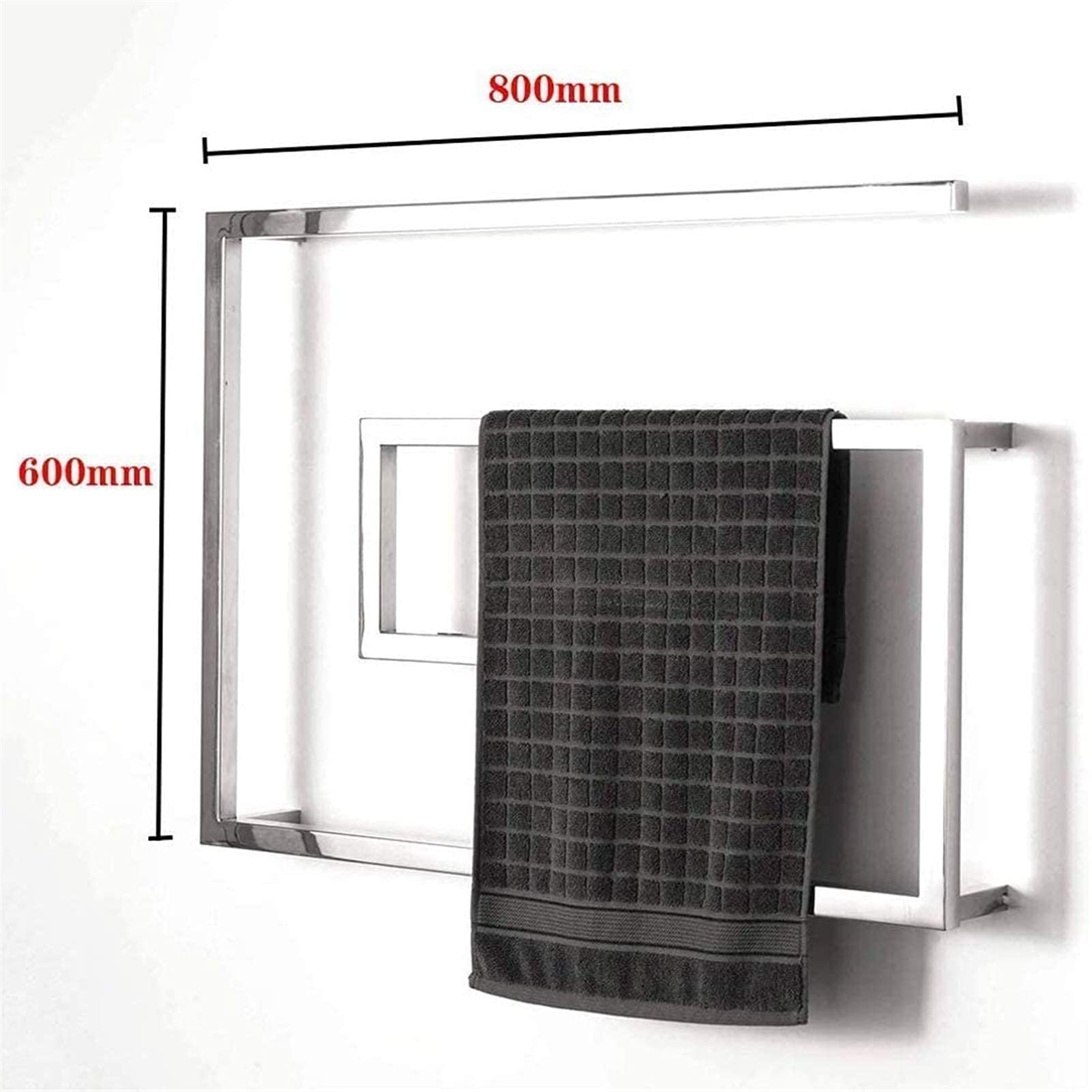 Toallero eléctrico de Pared de Acero Inoxidable 304 para baño, Cocina y Hotel.